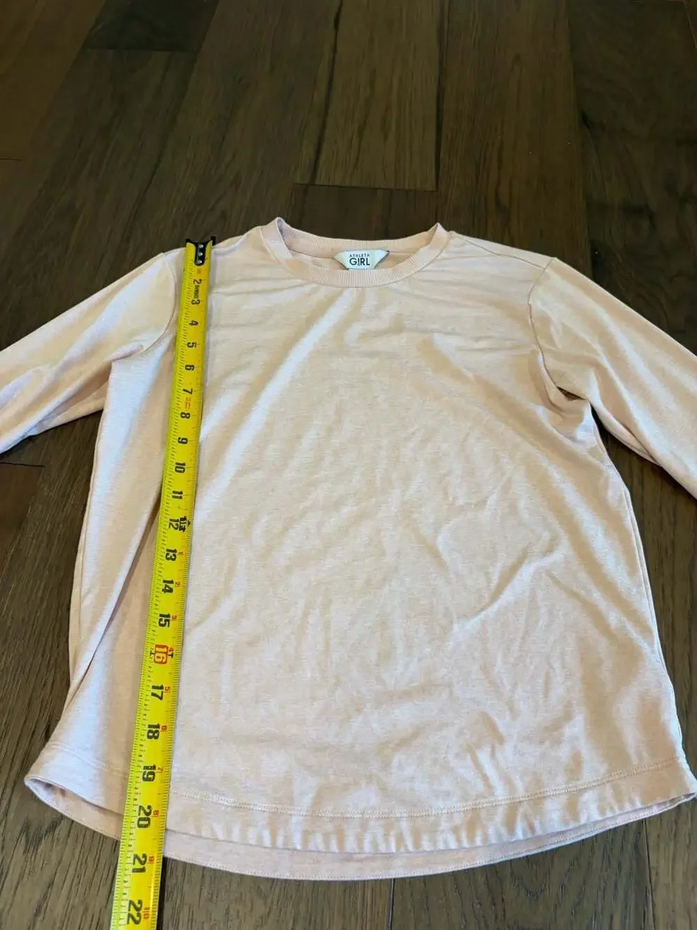 Athleta Girl Uptempo Top Size L/12 Pink Long Sleeve Tee